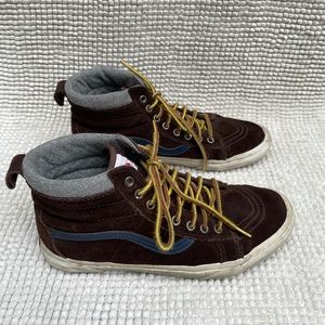 Men’s Custom Vans High Top Shoes Suede Leather
